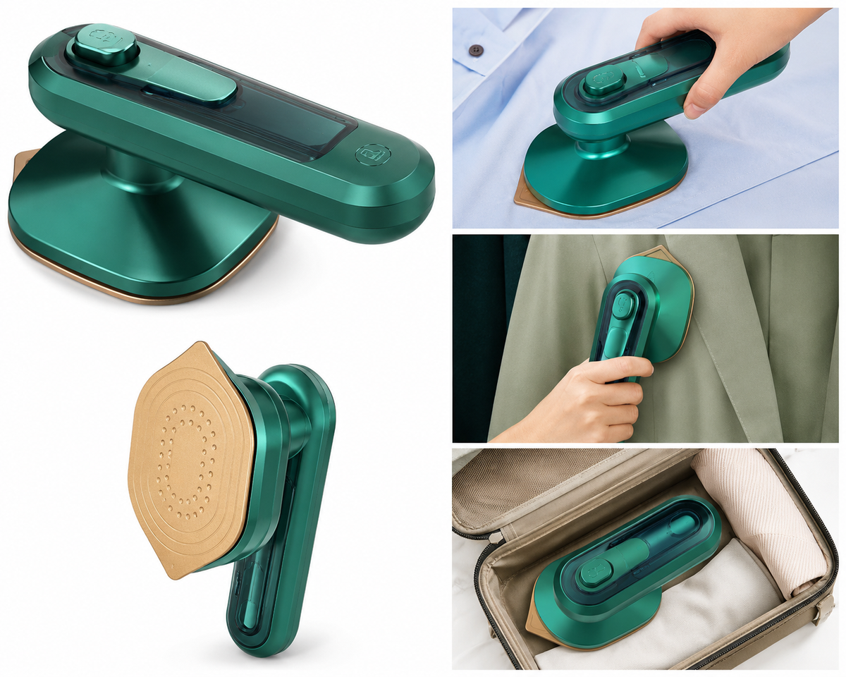 Portable Mini Steam Iron – USB Rechargeable Travel Iron for Clothes