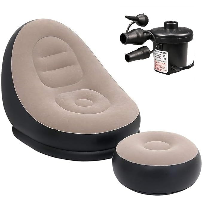 Inflatable Air Sofa Chair with Footstool