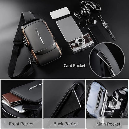 Anti-Theft USB Charging Crossbody Sling Bag