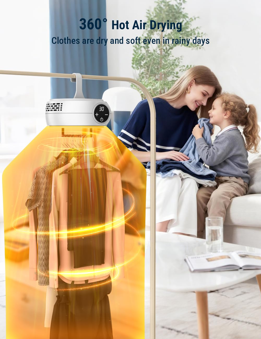 Portable Foldable Electric Clothes Dryer | Fast Drying Heater for Indoor Laundry