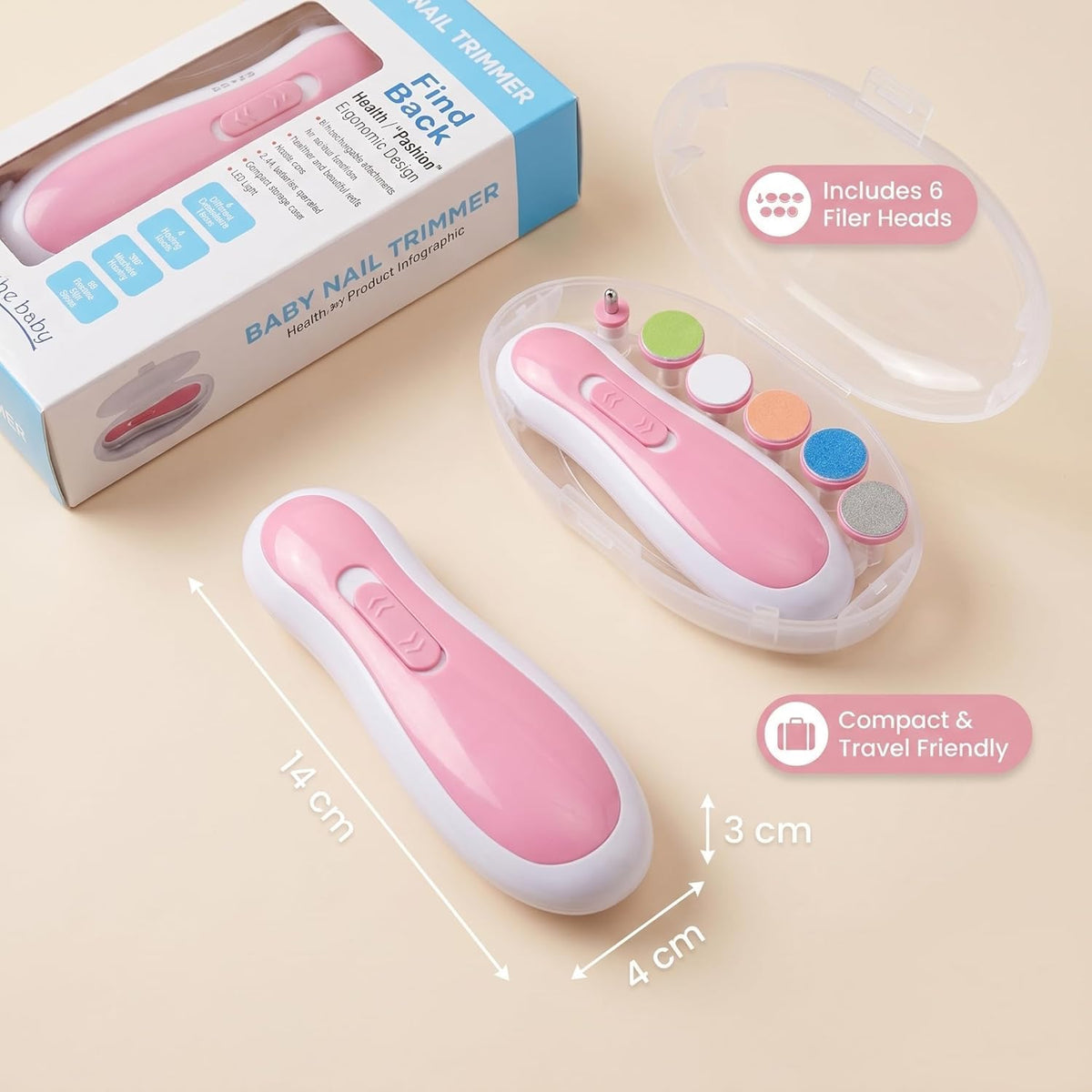 Electric Baby Nail Trimmer Kit | Safe Infant Nail Care Set