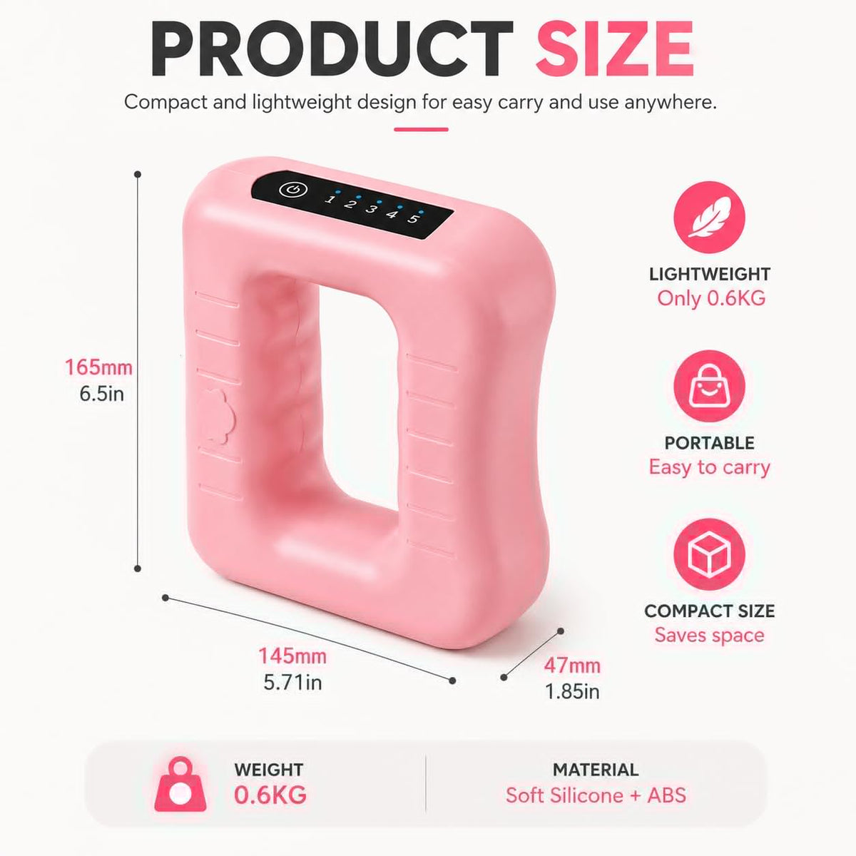 Heated Waist Massager with Compression Belt