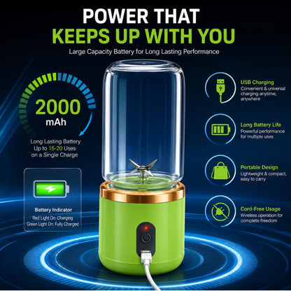 Portable USB Rechargeable Blender Bottle