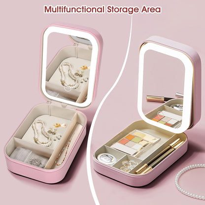 LED Makeup Mirror with Storage Box