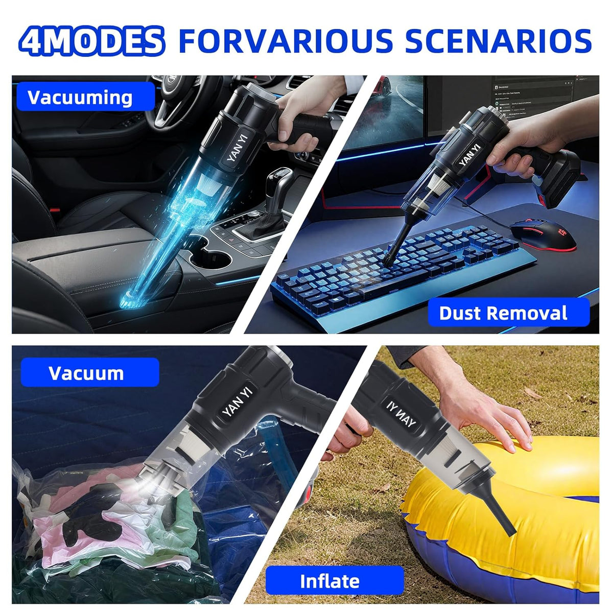 YAN YI Cordless Handheld Vacuum Cleaner 21V