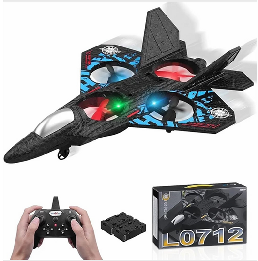 RC Fighter Drone | LED Remote Control Airplane