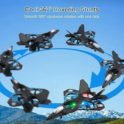 RC Fighter Drone | LED Remote Control Airplane