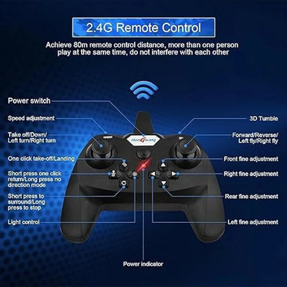 RC Fighter Drone | LED Remote Control Airplane