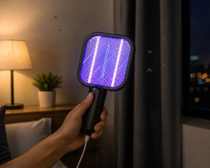 USB Rechargeable Electric Mosquito Swatter Racket