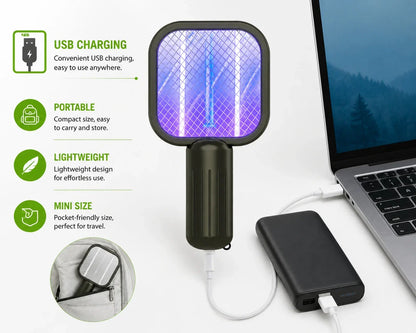 USB Rechargeable Electric Mosquito Swatter Racket